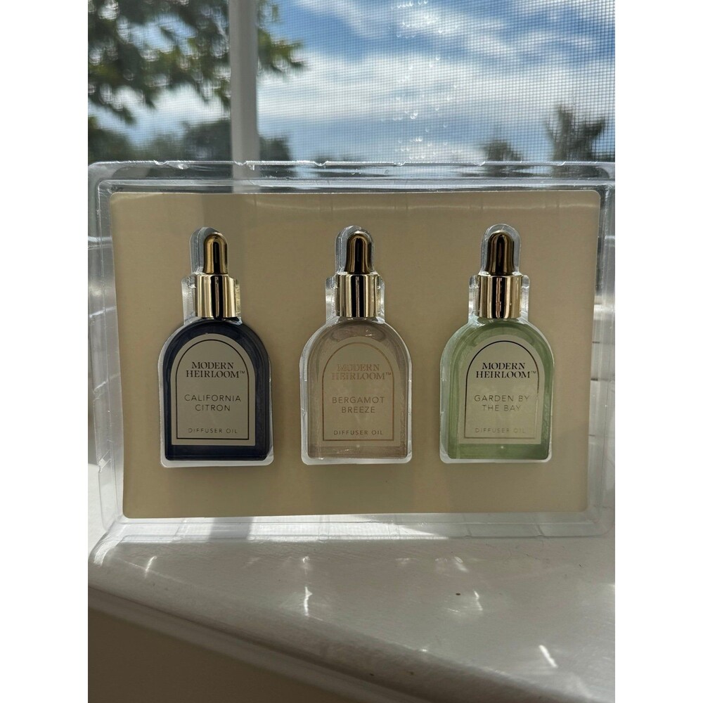 Modern Heirloom Diffuser Oil Set - California Citron, Bergamot breeze, garden by